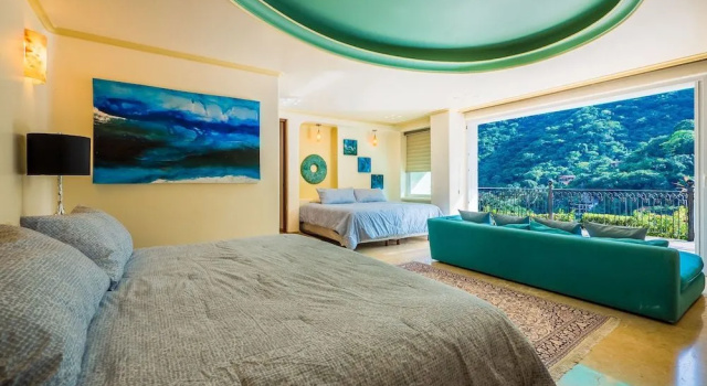 Luna Suite with two king size beds, with walk out terrace overlooking the beach, Book Hotel Hotels in Jalisco with a Pool, Swimming Pool