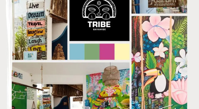 Кровать в общем номере Tribe Inn & Rooftop lounge