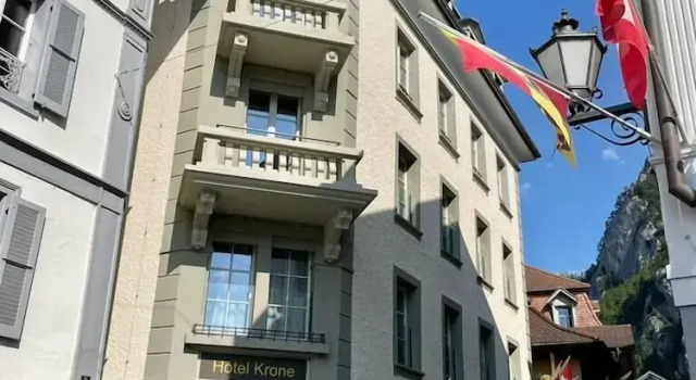Aparthotel Krone - Self Check-In, Забронировать Апарт-отель Унтерзеен Интерлакен, рядом с Железнодорожный вокзал Интерлакен Западный
