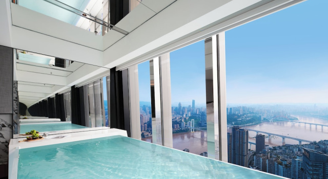 Grand Doppel Zimmer mit Flussblick ISEYA Panoramic Hotel Chongqing Jiefangbei Flagship