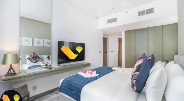 Vogue | Damac Maison Prive Downtown Near Dubai Mall | Burj Khalifa, Забронировать Апартаменты/квартира Апартаменты Эмирата Дубая, рядом с Деловой район Эмаар-Сквер, Апартаменты/квартира