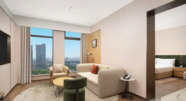 Двухместный люкс Deluxe Hilton Garden Inn Linyi Shangcheng