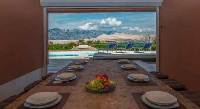 Вилла Luxury Seafront Villa Exclusive Pag with private pool by the beach on Pag island