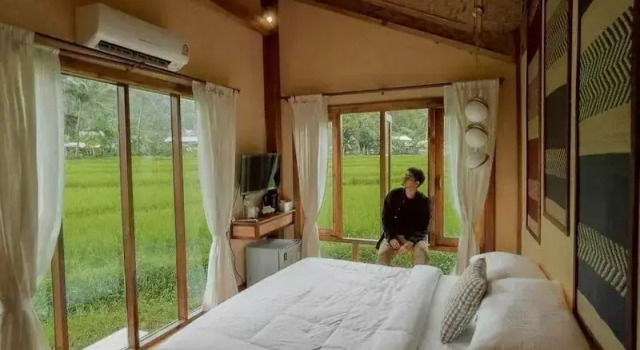 Двухместный номер Superior с видом на сад ลมหายใจ โฮมสเตย์ บ่อเกลือ น่าน Lomhaijai Homestay