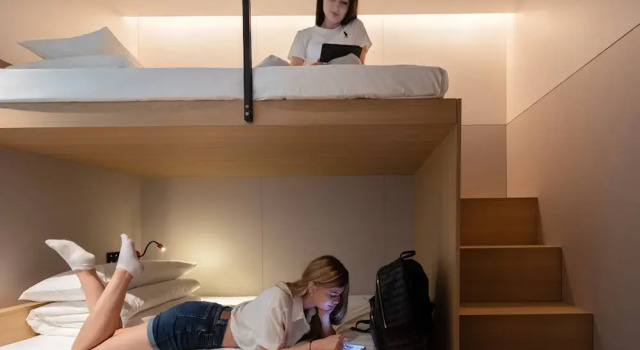 Двухместный номер Deluxe Shanghai Desti Youth Hostel - Jing 'an Temple, Changping Road