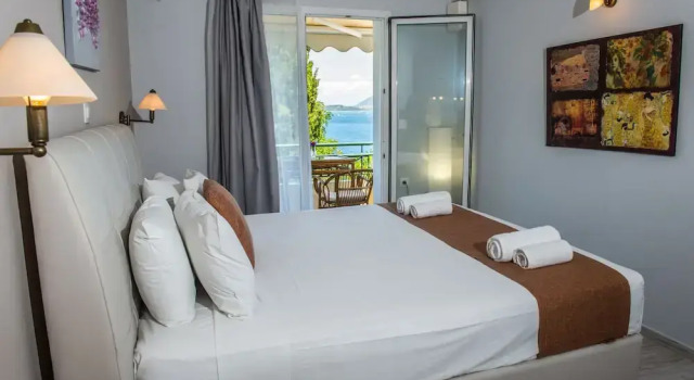 Двухместный номер Standard с балконом и с видом на море Aliki Hotel