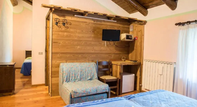 Семейный номер Standard с красивым видом из окна Albergo Boule de Neige