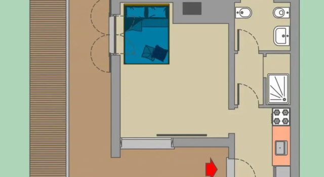 Коттедж c 1 комнатой с видом на озеро Brusisch 1638 Cottage