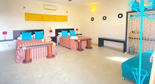 Camera quadrupla Standard con balcone Hotel Puerto Holbox Beach Front