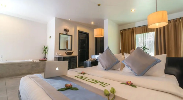 Двухместный номер Deluxe с красивым видом из окна Bunwin Siem Reap