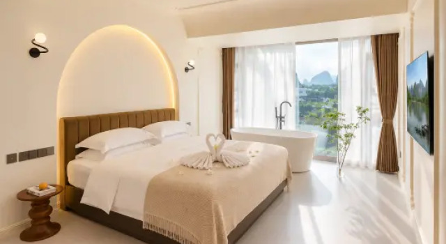 Семейный люкс с 2 комнатами с красивым видом из окна SuYan white high-end boutique homestay