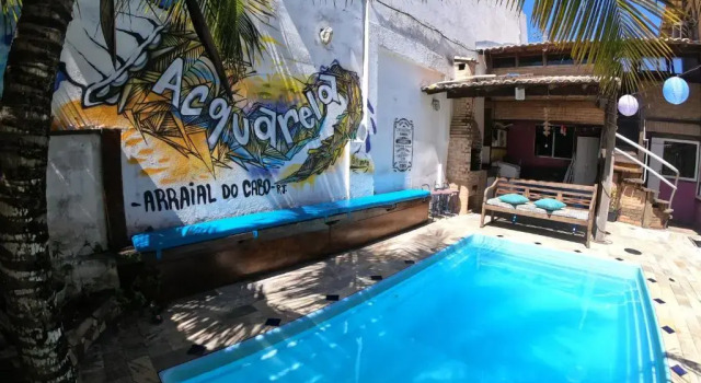 Кровать в общем номере Acquarela Hostel