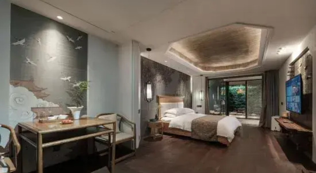 Двухместный люкс Celestial Cave Manor· Twin Dragon Cave Stream Rafting Private Onsen Retreat