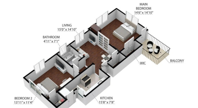 Апартаменты South Beach 2BR | Private Balcony | Walk to Beach