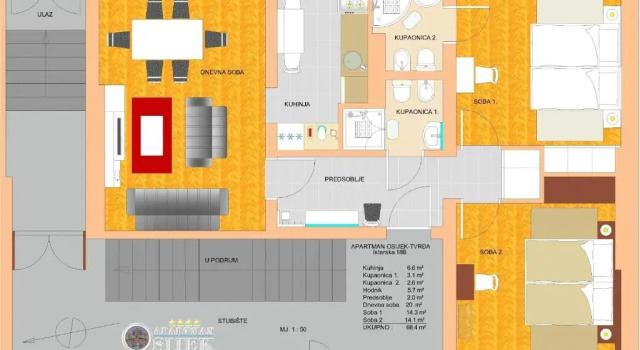 Апартаменты Apartment Osijek-Tvrda