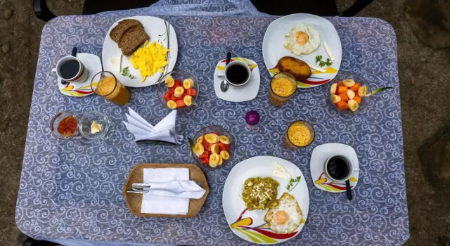 Bett im Wohnheim Hostal Rutamar