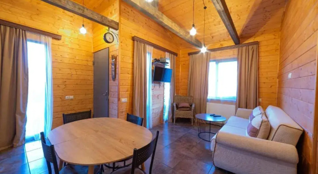 cozy wooden cottage in Bakuriani