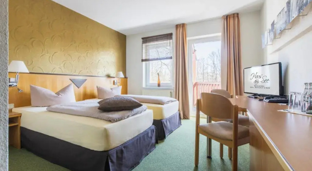 Habitación doble De lujo con balcón WAGNERS Seehotel Schleusingen