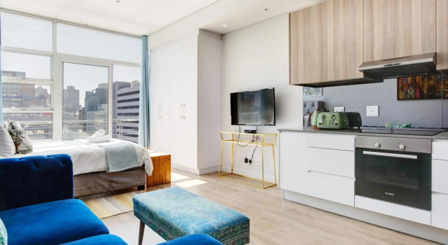 Eclectic Blue City View Apartment