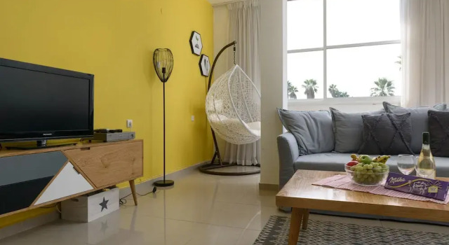 Sweet Home At Hilton Beach 2BR, Забронировать Апартаменты/квартира Апартаменты Тель-Авива, рядом с Парк независимости, Апартаменты/квартира