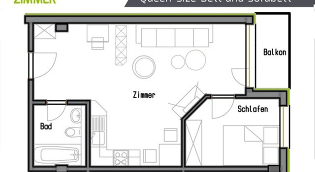 Студия Superior Eco Smart Apartments Erlangen