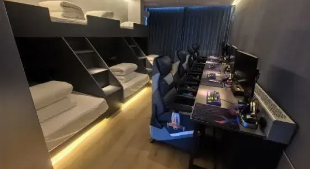 Кровать в общем номере Lvliang Keman E-Sports Hotel