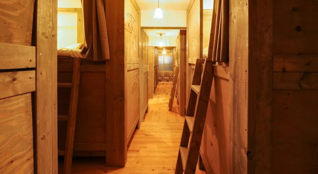 Кровать в общем номере shiretoko HOSTEL hanare