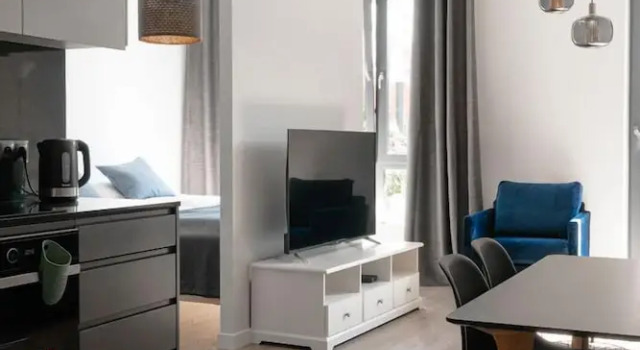 Scala Apartments by Blue Mandarin, Забронировать Апартаменты/квартира Апартаменты Гданьска, рядом с Кран «Журавль» над рекой Мотлава, недорого, Апартаменты/квартира