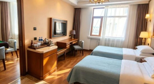Двухместный люкс Harbin Zhenning Hotel (Central Street Subway Station Sophia Church Branch)