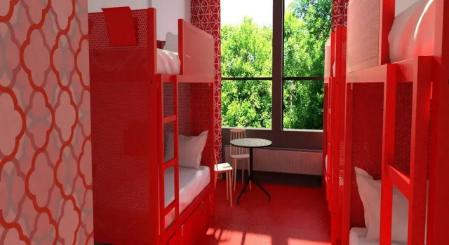 Кровать в общем номере WOW Hostel Amsterdam