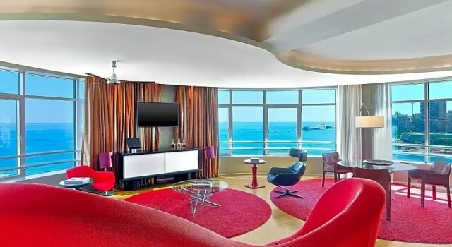 Двухместный люкс Presidential c 1 комнатой с балконом и с видом на море Le Méridien Beach Plaza