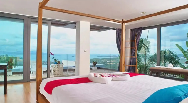 10 Bedroom Twin Seaview Villas 5 star with staff-SDV080A-By Samui Dream Villas, Забронировать Вилла Отели Южного Таиланда с парковкой, Парковка