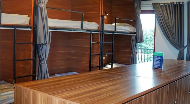 Кровать в общем номере The Luna Tam Coc Hostel - Bar & Pool