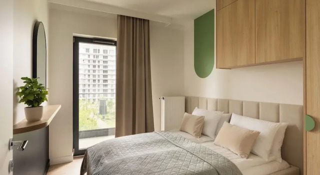 Апартаменты с 2 комнатами с балконом Trevi Apartments Katowice