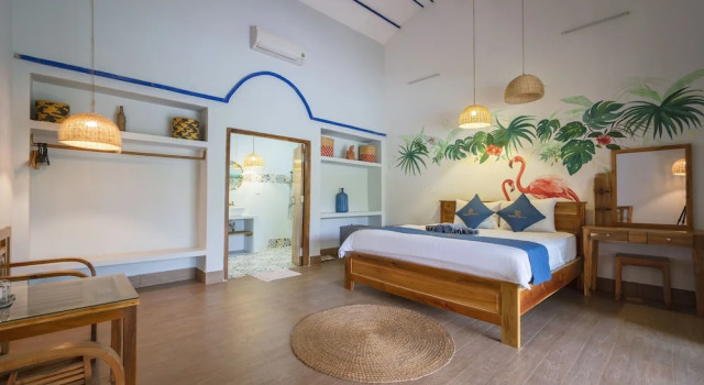Двухместный номер Deluxe с красивым видом из окна Khu Nghỉ Dưỡng Green Bungalow Phu Quoc