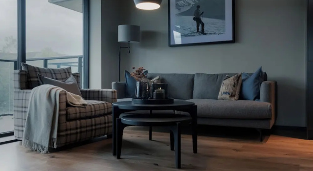 Четырёхместные апартаменты с 2 комнатами с балконом Highland Lodge Fjellandsby