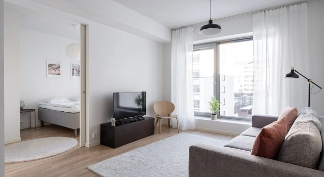 Апартаменты Deluxe Stylish New 1BR Home with Sauna, Hosts 4 Guests