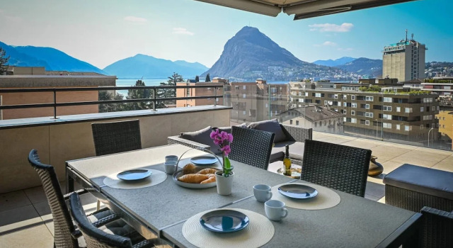 Lakeview 3 Bedroom Pico Penthouse in Lugano, Забронировать Апартаменты/квартира Апартаменты Лугано, рядом с Парк Ciani, Апартаменты/квартира