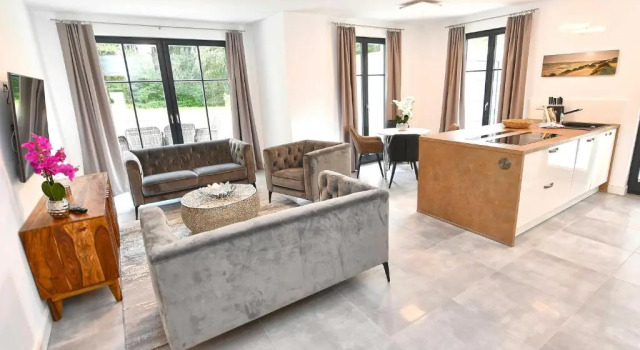 Апартаменты Villa LEVANTE in Binz - Gartenwohnung mit Kamin, Sauna, Terrasse