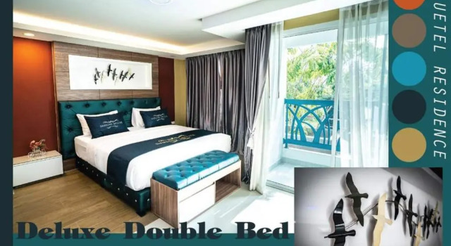 Двухместный номер Deluxe BlueTel ResidencE Bangkok IMPACT บลูเทล เรซิดองส์ กรุงเทพ อิมแพค-1Time Drop-Off Service to IMPACT OR MRT-MT02