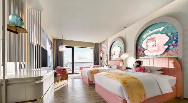 Четырёхместный номер Standard с балконом и с видом на океан Qinhuangdao Marriott Resort