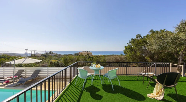 Вилла с 3 комнатами с балконом Ayia Napa Ammos Sea View Villa