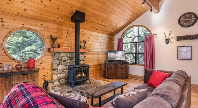 Snowmass Log House on the River by RedAwning