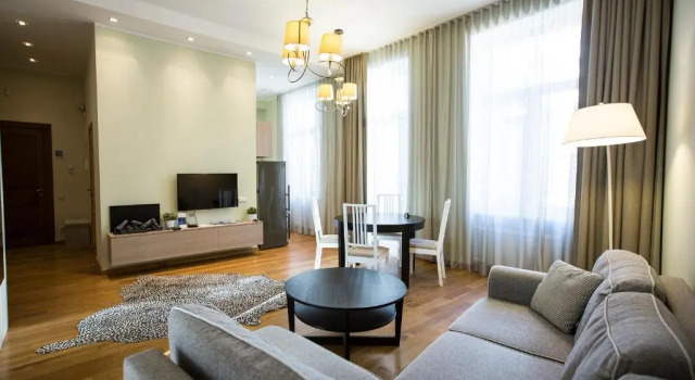 Апартаменты c 1 комнатой с балконом Отель Riga Lux Apartments - Ernesta
