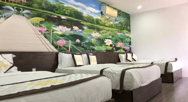 Кровать в общем номере Sang Như Ngọc Resort