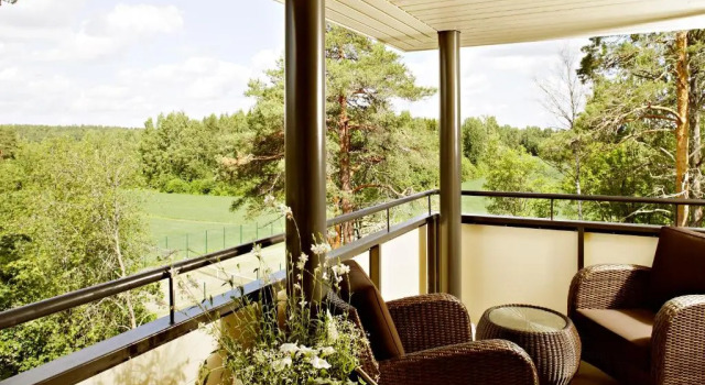 Люкс с балконом и с красивым видом из окна Kyyhkylä Wellbeing Resort