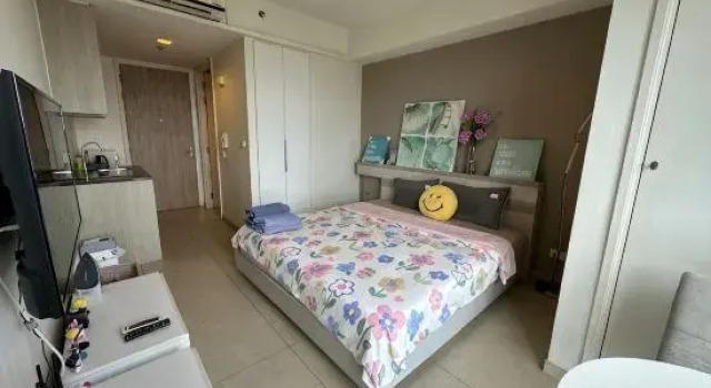 Studio with kitchen on the 42nd floor near walking street with panoramic view and side sea view