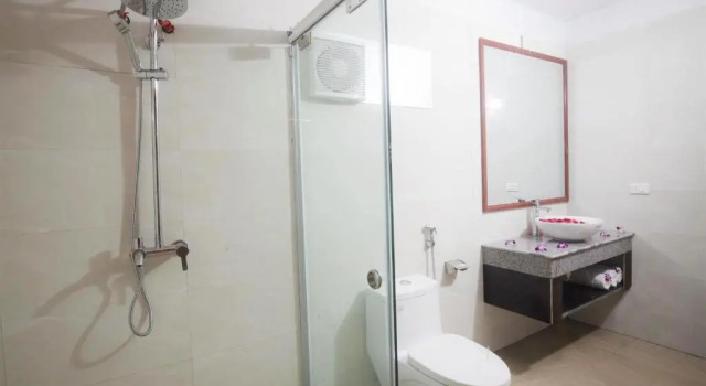 Кровать в общем номере Tam Coc Serene Bungalow