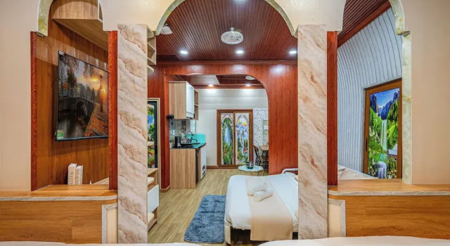 Семейная студия с балконом и с видом на внутренний двор Cozrum - Cozy Home Phú Yên