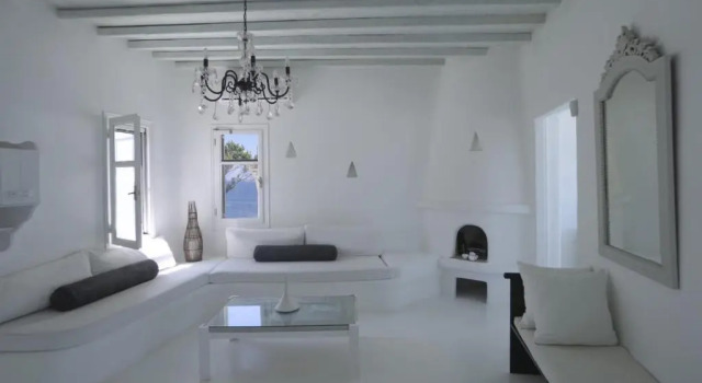 4 bedrooms villa with sea view private pool and enclosed garden at Mykonos 2 km away from the beach